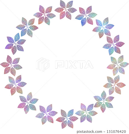 Beautiful watercolor floral wreath icon image illustration 131076420