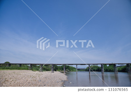 京都:從木津川河面看到的流橋 6 京都:從木津川河面看到的流橋 6 131076565