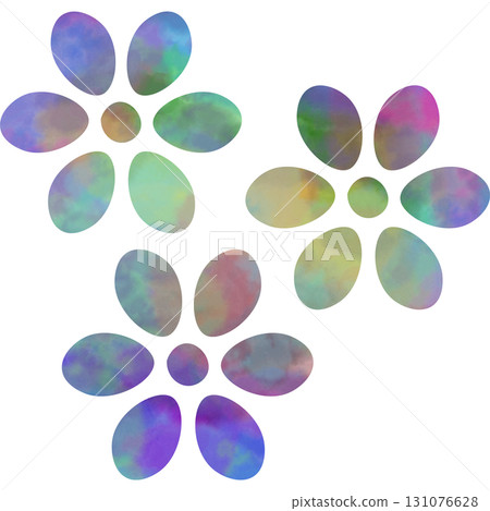 美麗的水彩花圖示圖像插圖 美麗的水彩花圖示圖像插圖 131076628