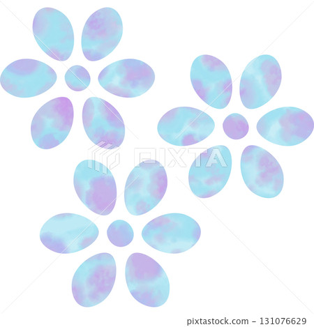 美麗的水彩花圖示圖像插圖 美麗的水彩花圖示圖像插圖 131076629