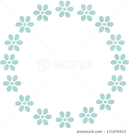 Beautiful watercolor floral wreath icon image illustration 131076915