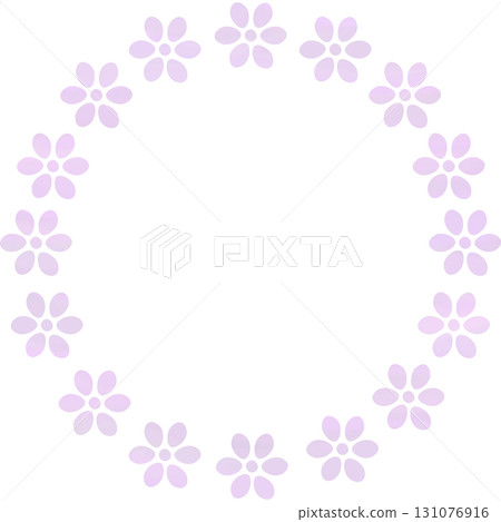 Beautiful watercolor floral wreath icon image illustration 131076916