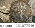 United States silver investment coin on silver coins. Business and investment. Liberty 2016. 131077546