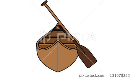 Canoeing Adventure on Calm Waters, Paddle Ready 131078233