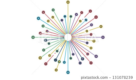 Colorful Network Connection Abstract Design 131078239