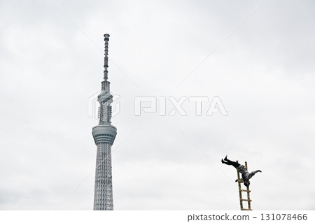 Matsuchiyama Opening Ceremony, Shoden Festival Special Commemorative Festival Ladder Climbing, Tokyo 131078466