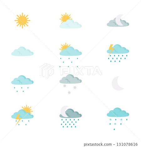 set of weather icons set of weather icons 131078616