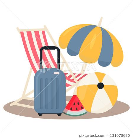 summer vacation items 131078620