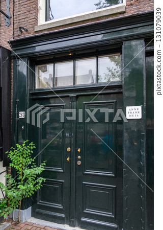 The Anne Frank House museum dedicated to Jewish wartime diarist Anne Frank in Amsterdam, Netherlands The Anne Frank House museum dedicated to Jewish wartime diarist Anne Frank in Amsterdam, Netherlands 131079039