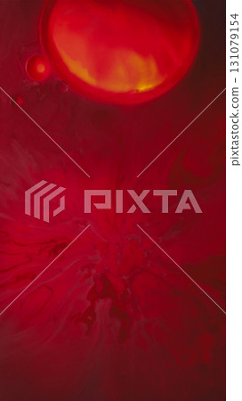 Wet paint. Oil round. Defocused red pink yellow color water liquid splatter neon flow mix fluid on abstract art creative background. Wet paint. Oil round. Defocused red pink yellow color water liquid splatter neon flow mix fluid on abstract art creative background. 131079154