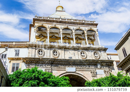 Famous image of the Porta Nuova in Palermo, Palermo, Sicily Famous image of the Porta Nuova in Palermo, Palermo, Sicily 131079739