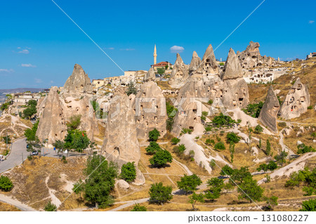 Volcanic rock formations landscape in Cappadocia, place of residence of ancient Christians Volcanic rock formations landscape in Cappadocia, place of residence of ancient Christians 131080227