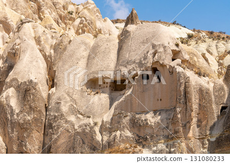 Volcanic rock formations landscape in Cappadocia, place of residence of ancient Christians Volcanic rock formations landscape in Cappadocia, place of residence of ancient Christians 131080233