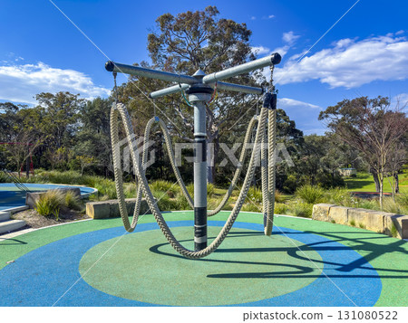 Playground equipment in Buttenshaw Park in the Blue Mountains Playground equipment in Buttenshaw Park in the Blue Mountains 131080522