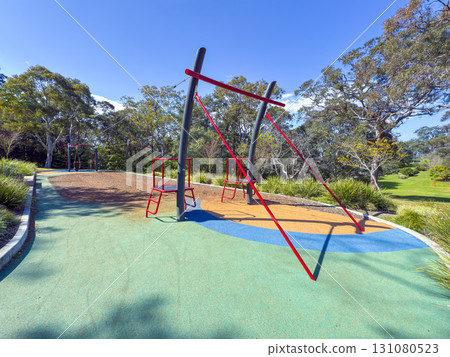 Playground equipment in Buttenshaw Park in the Blue Mountains 131080523