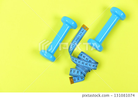 Shaping and fitness equipment. Sports and healthy lifestyle concept Shaping and fitness equipment. Sports and healthy lifestyle concept 131081074