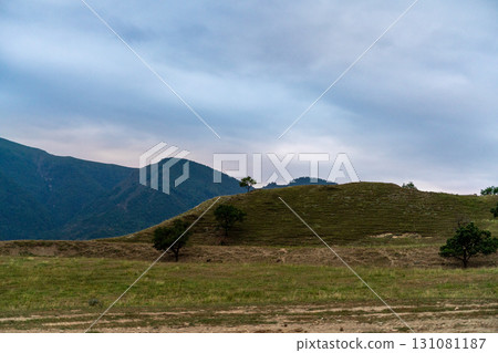 Caucasian mountain. Dagestan. Trees, rocks, mountains, view of the green mountains. Beautiful summer landscape. 131081187