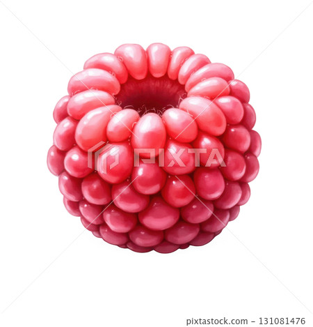 A Delicious and Vibrant Raspberry Isolated on a Black Background Freshness A Delicious and Vibrant Raspberry Isolated on a Black Background Freshness 131081476