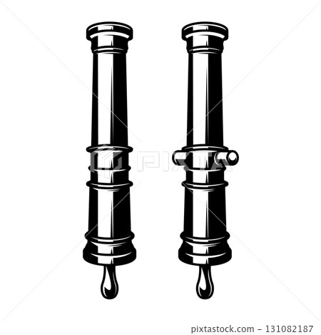 Set of ancient cannons. Design element for logo, lbel, sign. Set of ancient cannons. Design element for logo, lbel, sign. 131082187