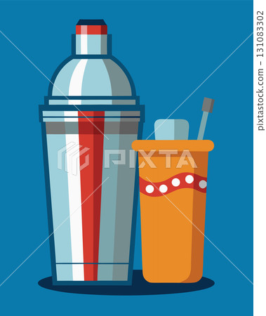 Professional cocktail equipment. Cartoon vector illustration 131083302