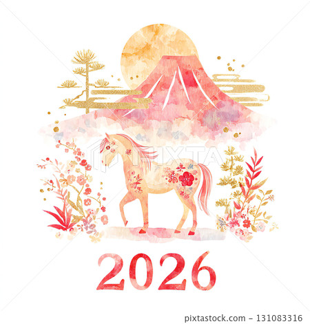 2026新年賀卡主題：馬 131083316