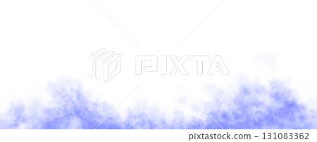 Blue smoke cloud isolated on transparent background template mockup for fire ash explosion cinematic atmosphere 131083362