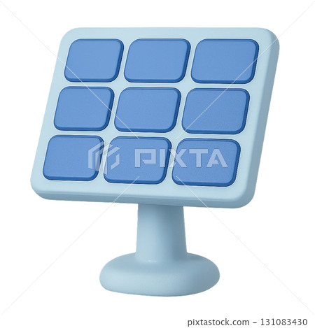 簡單的太陽能發電3D素材 131083430