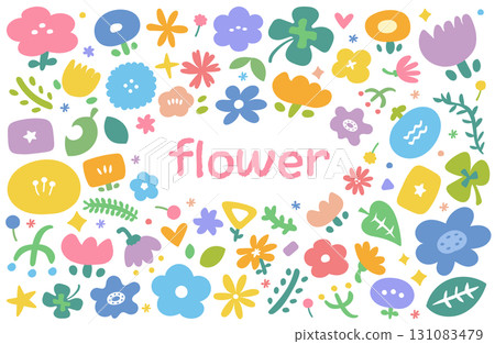 Flower illustration set 131083479