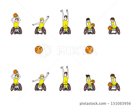 男女輪椅籃球黃色制服套裝 男女輪椅籃球黃色制服套裝 131083956