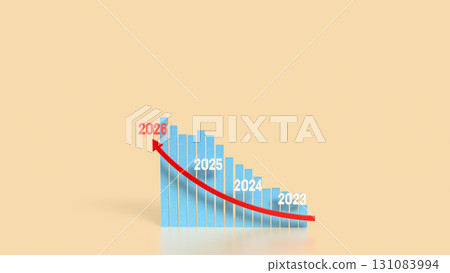 The 2026 Chart glow up for Business concept 3d Rendering. The 2026 Chart glow up for Business concept 3d Rendering. 131083994