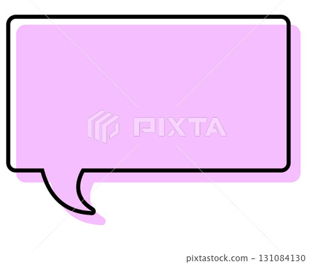 Simple speech bubble with misaligned lines - Rectangle Simple speech bubble with misaligned lines - Rectangle 131084130
