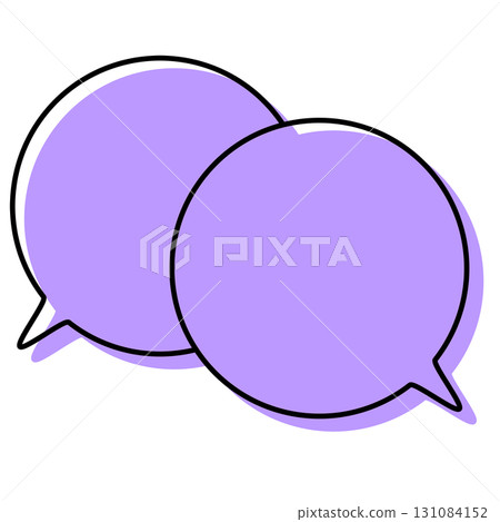 Simple, misaligned speech bubbles, overlapping conversations Simple, misaligned speech bubbles, overlapping conversations 131084152
