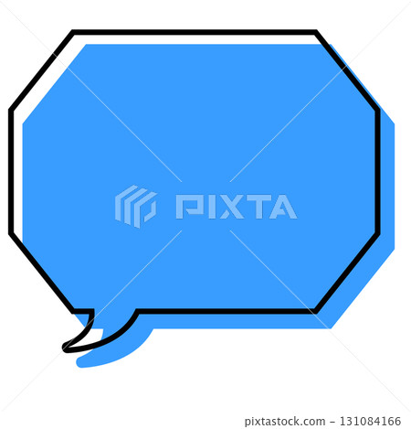 A simple speech bubble with misaligned lines, an octagon with corners A simple speech bubble with misaligned lines, an octagon with corners 131084166