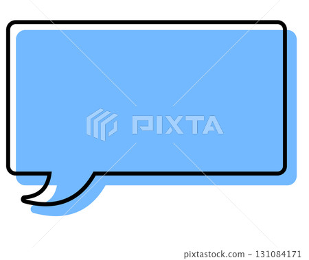Simple speech bubble with misaligned lines - Rectangle 131084171