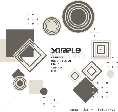 時尚酷炫的抽象裝飾框架。帶有文字空間的向量插圖。米色/棕色。 時尚酷炫的抽象裝飾框架。帶有文字空間的向量插圖。米色/棕色。 131084754