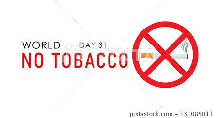 World No Tobacco Day Poster. No Tobacco Poster. Stop Smoking Banner, May 31. 131085011