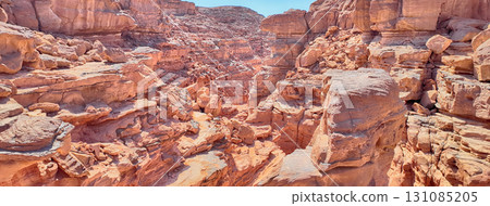 Scenic canyon landscape in the desert of South Sinai, Egypt Scenic canyon landscape in the desert of South Sinai, Egypt 131085205