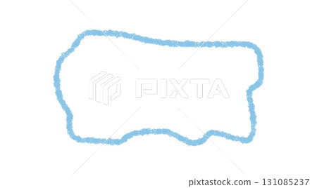 Blue chalk wavy textbox outline with a soft fluid border and frame. Rectangle box with graphic contour, creates a distinct background for text and modern abstract border art. Blue chalk wavy textbox outline with a soft fluid border and frame. Rectangle box with graphic contour, creates a distinct background for text and modern abstract border art. 131085237