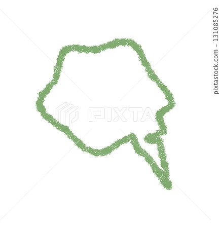 Wavy green crayon speech bubble outline with round shape. Chat message element in a playful graphic style, with hand drawn outline for text and modern conversation illustration. Wavy green crayon speech bubble outline with round shape. Chat message element in a playful graphic style, with hand drawn outline for text and modern conversation illustration. 131085276