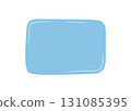 Organic blue rectangle frame with fluid, hand drawn style and abstract blob shape. Template for text or graphic background, this element adds a modern touch as a unique frame. 131085395
