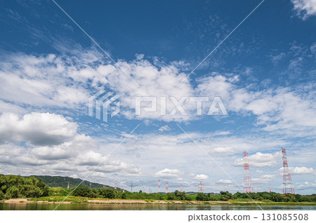 淀川風景：從左岸枚方市到右岸高槻市的景色，大阪府 131085508
