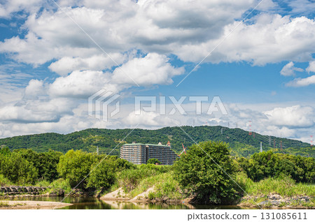 大阪府高槻市淀川風景 大阪府高槻市淀川風景 131085611