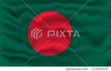 Detailed illustration of the Bangladesh flag, waving in the wind. Detailed illustration of the Bangladesh flag, waving in the wind. 131085697