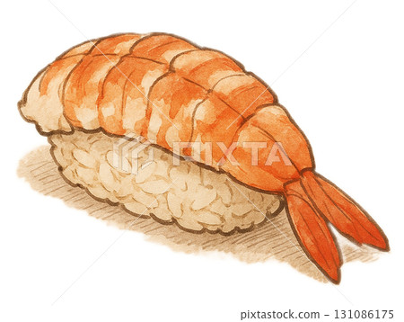 蝦握壽司插圖 131086175