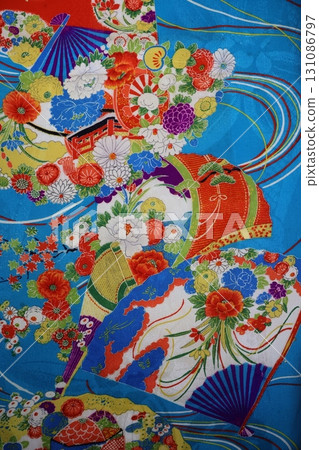 Antique kimono fabric 131086797