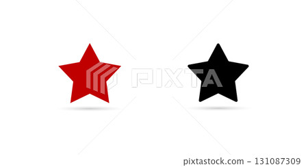 Star vector shape icons, isolated on a white background. Star vector shape icons, isolated on a white background. 131087309