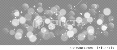 White bokeh with stars and sparkles, shiny overlay decoration isolated on grey background White bokeh with stars and sparkles, shiny overlay decoration isolated on grey background 131087515