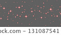 Red sparkling stars, shiny particles light effect, transparent flying stardust texture 131087541