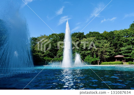 Three powerful fountains at Chitose Aoba Park Three powerful fountains at Chitose Aoba Park 131087634