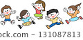 Illustration of children running 131087813